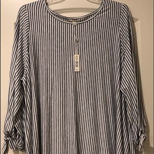 Max Studio Navy/White 3X